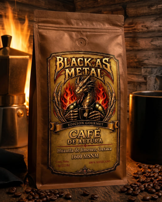 Black as Metal Coffee 1 kg - café de altura de Huautla de Jiménez, Oaxaca