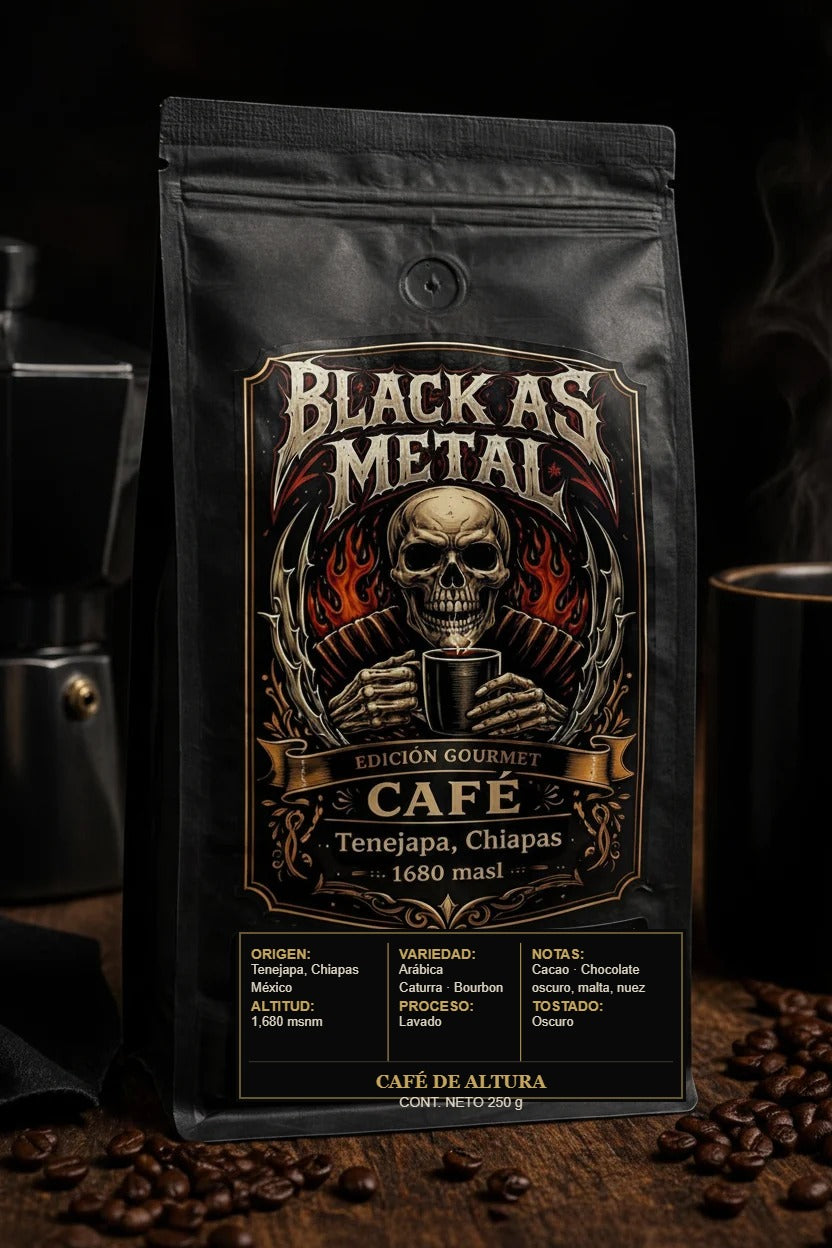 Black as Metal Coffee 250g - café de altura de Tenejapa, Chiapas