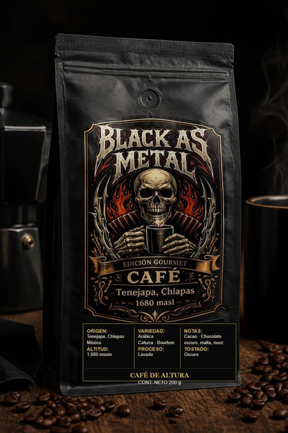 Black as Metal Coffee 250g - café de altura de Tenejapa, Chiapas